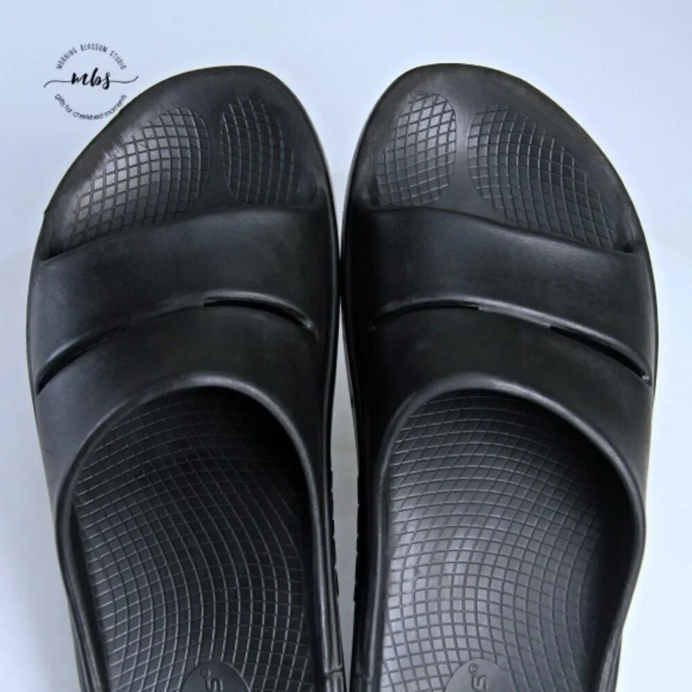 Oofos Ooahh Recovery‎ Slide Shoes Black Men 14